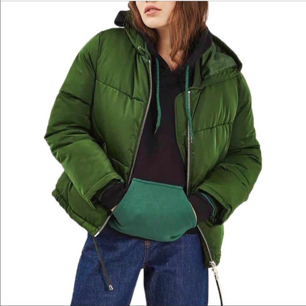 Topshop Matilda Hooded Puffer Jacket